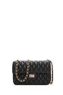 Women Black Long Strap Quilted Shoulder Bag | Derimod Women Black Long Strap Quilted Shoulder Bag | Derimod