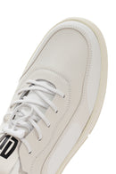 Erkek Beyaz Bağcıklı Deri Sneaker | Derimod Erkek Beyaz Bağcıklı Deri Sneaker | Derimod