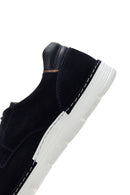 Erkek Lacivert Bağcıklı Deri Casual Ayakkabı | Derimod Erkek Lacivert Bağcıklı Deri Casual Ayakkabı | Derimod