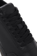 Erkek Siyah Bağcıklı Kalın Tabanlı Deri Sneaker | Derimod Erkek Siyah Bağcıklı Kalın Tabanlı Deri Sneaker | Derimod