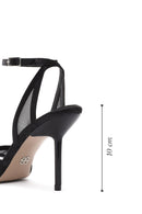 Women's Black Ankle Buckle High Thin Heel Sandals | Derimod Women's Black Ankle Buckle High Thin Heel Sandals | Derimod