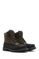 Caterpillar Men's Green Colorado Galosh WP Lace-Up Leather Combat Boots | Derimod Caterpillar Men's Green Colorado Galosh WP Lace-Up Leather Combat Boots | Derimod