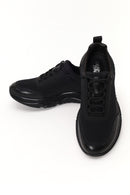 Derimod Zero Male Black Lace-Up Thick-Soled Leather Casual Sneaker | Derimod Derimod Zero Male Black Lace-Up Thick-Soled Leather Casual Sneaker | Derimod