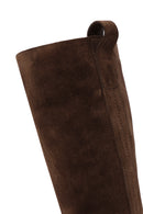 Women's Brown Suede Leather Boots | Derimod Women's Brown Suede Leather Boots | Derimod