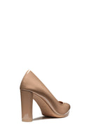 Geox Women's Beige Pleasure Patent Leather High Heel Shoes | Derimod Geox Women's Beige Pleasure Patent Leather High Heel Shoes | Derimod