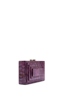 Women's Burgundy Long Chain Strap Mini Box Clutch Bag | Derimod Women's Burgundy Long Chain Strap Mini Box Clutch Bag | Derimod