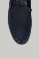 Blue Men's Leather Loafer | Derimod Blue Men's Leather Loafer | Derimod