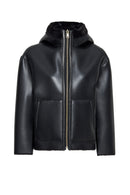 Gardena Women's Black Double-Sided Teddy Coat | Derimod Gardena Women's Black Double-Sided Teddy Coat | Derimod