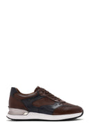 Men's Tan Lace-up Leather Sneaker | Derimod Men's Tan Lace-up Leather Sneaker | Derimod