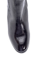 Women's Leather Crocodile Patterned Boots | Derimod Women's Leather Crocodile Patterned Boots | Derimod