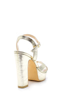 Kadın Metalik Topuklu Ayakkabı | Derimod Kadın Metalik Topuklu Ayakkabı | Derimod