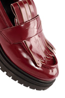 ACBC x Derimod Kadın Bordo Kalın Tabanlı Maskülen Loafer | Derimod ACBC x Derimod Kadın Bordo Kalın Tabanlı Maskülen Loafer | Derimod