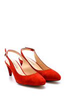 Women's Suede Heeled Shoes | Derimod Women's Suede Heeled Shoes | Derimod