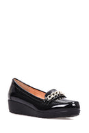 Women's Wedge Heeled Shoes with Chain Detail | Derimod Women's Wedge Heeled Shoes with Chain Detail | Derimod