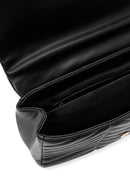 Kadın Siyah Uzun Askılı Kapitone Desenli Omuz Çantası | Derimod Kadın Siyah Uzun Askılı Kapitone Desenli Omuz Çantası | Derimod