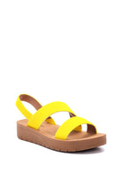 Women's Yellow Casual Flat Sandals | Derimod Women's Yellow Casual Flat Sandals | Derimod
