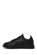 Male Black Lace-up Leather Sneaker | Derimod Male Black Lace-up Leather Sneaker | Derimod