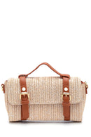 Women's Straw Detailed Crossbody Bag | Derimod Women's Straw Detailed Crossbody Bag | Derimod