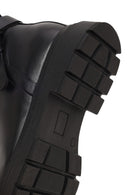 Woman Black Zip Closure Thick-Soled Leather Boots | Derimod Woman Black Zip Closure Thick-Soled Leather Boots | Derimod