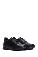 Women's Black Leather Casual Sneaker | Derimod Women's Black Leather Casual Sneaker | Derimod