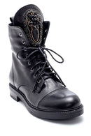 Women's Leather Stone Boots | Derimod Women's Leather Stone Boots | Derimod