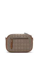 Women's Mink Long Strap Printed Crossbody Bag | Derimod Women's Mink Long Strap Printed Crossbody Bag | Derimod