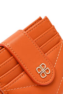 Woman Orange Quilted Card Holder | Derimod Woman Orange Quilted Card Holder | Derimod