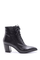 Women's Heeled Laced Leather Boots | Derimod Women's Heeled Laced Leather Boots | Derimod