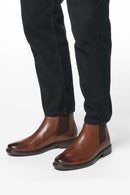 Geox Men's Brown Terence Leather Chelsea Boots | Derimod Geox Men's Brown Terence Leather Chelsea Boots | Derimod