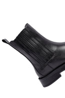 Woman Black Leather Chelsea Boots | Derimod Woman Black Leather Chelsea Boots | Derimod