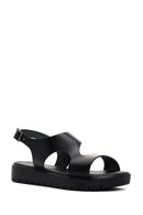 Women's Black Ankle Strap Leather Sandals | Derimod Women's Black Ankle Strap Leather Sandals | Derimod