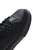 Men's Black Leather Thick Soled Sneaker | Derimod Men's Black Leather Thick Soled Sneaker | Derimod