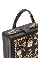Women's Black Long Strap Patterned Clutch Bag | Derimod Women's Black Long Strap Patterned Clutch Bag | Derimod