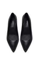 Derimod Flex Woman Black Thick-Heeled Leather Shoes | Derimod Derimod Flex Woman Black Thick-Heeled Leather Shoes | Derimod
