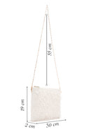Women's White Long Chain Strap Clutch Bag | Derimod Women's White Long Chain Strap Clutch Bag | Derimod