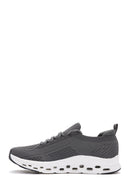 Derimod Zero Men's Gray Lace-Up Thick Soled Sneaker | Derimod Derimod Zero Men's Gray Lace-Up Thick Soled Sneaker | Derimod
