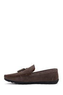 Men's Mink Suede Leather Tasseled Sports Loafer | Derimod Men's Mink Suede Leather Tasseled Sports Loafer | Derimod