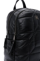 Women's Black Quilted Backpack | Derimod Women's Black Quilted Backpack | Derimod