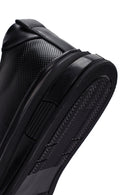 Erkek Siyah Bağcıklı Deri Sneaker | Derimod Erkek Siyah Bağcıklı Deri Sneaker | Derimod