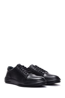 Men's Black Leather Casual Sneaker | Derimod Men's Black Leather Casual Sneaker | Derimod