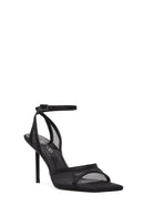 Women's Black Ankle Buckle High Thin Heel Sandals | Derimod Women's Black Ankle Buckle High Thin Heel Sandals | Derimod