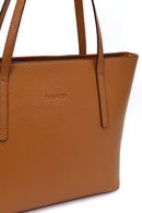Woman Taba Leather Shoulder Bag | Derimod Woman Taba Leather Shoulder Bag | Derimod