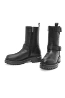 Harley Davidson Women's Black Uptown Zippered Leather Boots | Derimod Harley Davidson Women's Black Uptown Zippered Leather Boots | Derimod