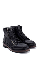 Men's Suede Zipper Detailed Boots | Derimod Men's Suede Zipper Detailed Boots | Derimod