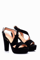 Women's Suede Platform Heeled Shoes | Derimod Women's Suede Platform Heeled Shoes | Derimod