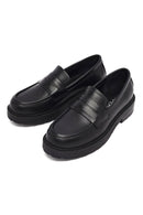 Kadın Siyah Kalın Tabanlı Deri Maskülen Loafer | Derimod Kadın Siyah Kalın Tabanlı Deri Maskülen Loafer | Derimod