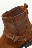 Women's Tan Suede Leather Chelsea Boots | Derimod Women's Tan Suede Leather Chelsea Boots | Derimod