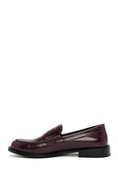 Kadın Bordo Deri Maskülen Loafer | Derimod Kadın Bordo Deri Maskülen Loafer | Derimod