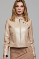 Kylie Kadın Deri Ceket | Derimod Kylie Kadın Deri Ceket | Derimod