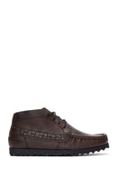 Men's Brown Leather Short Boots | Derimod Men's Brown Leather Short Boots | Derimod